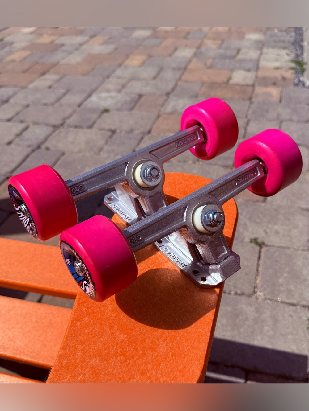Century C80 Longboard Trucks Vintage Kryptonic Shadow Wheels Bones Reds Bearings